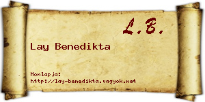 Lay Benedikta névjegykártya